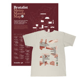 Brutalist Metro Manila Map + Ang Bagong Brutalismo T-Shirt